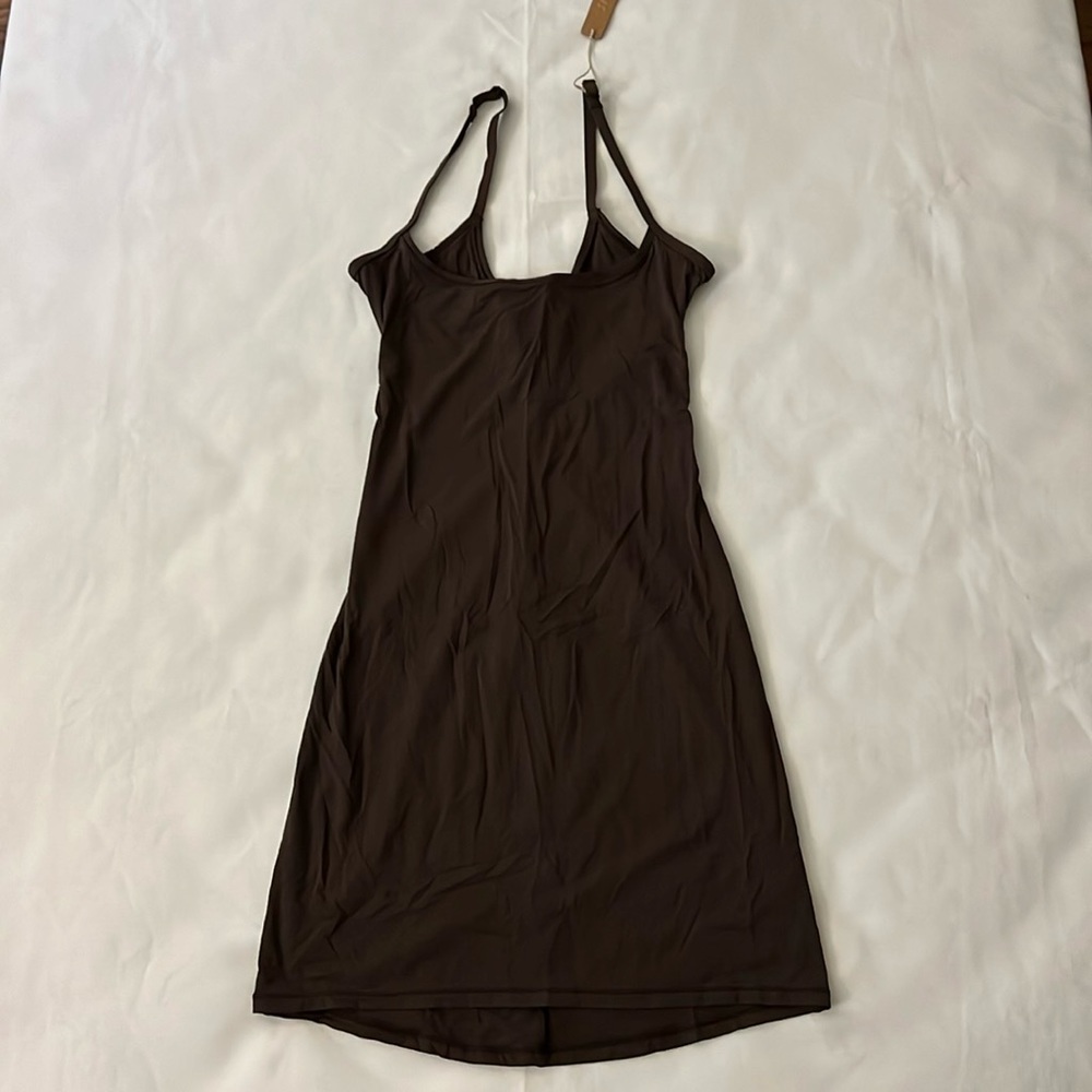 SKIMS Brown Slip Dress – Size M – Minimalist Bodycon